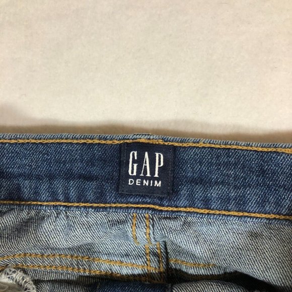 NEW Gap Womens 4 Button Front Mini Denim Jean Skirt Raw Hem #496473-00 NWT $60 - Picture 8 of 11